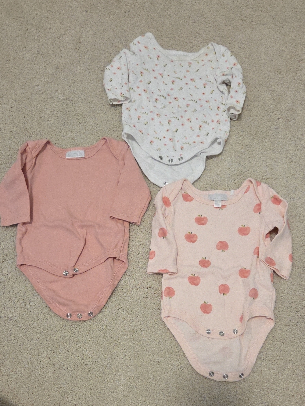 Newborn Sleepers 0-3 Months Apple Flower Prints